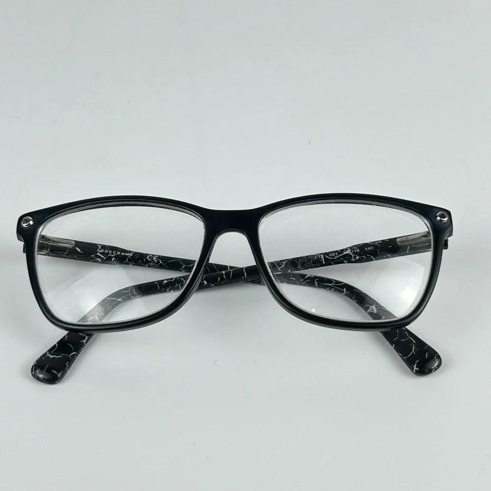 Longchamp LO2613 001 Women's Eyeglasses Frame Black Plastic Cat Eye 54-15-140 mm